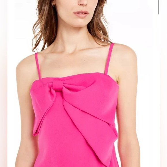 NWT Trina Turk Pink Sylvia Bow Sheath Dress Size 8 - Picture 4 of 12
